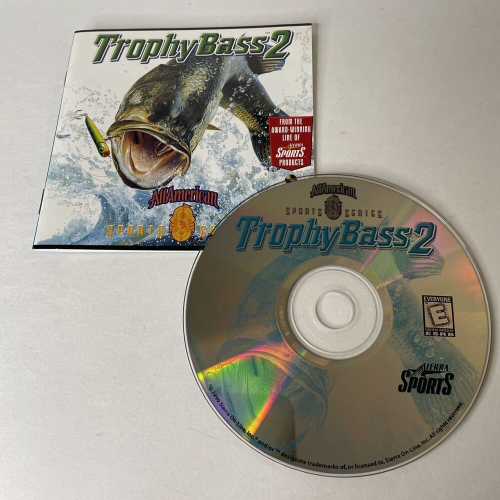 Trophy Bass 2: All American Sports Series (PC, 1999) Fishing Game - Disc Manual
